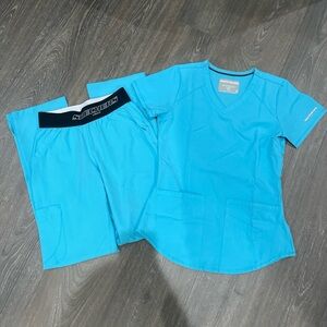 Skechers Light Blue Scrub Set